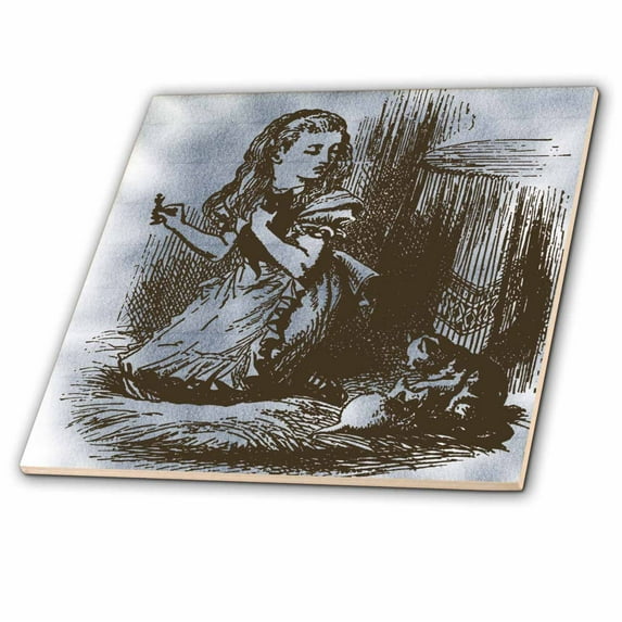 3dRose, Alice with Cats Vintage Alice in Wonderland, 6 Inch Ceramic Tile