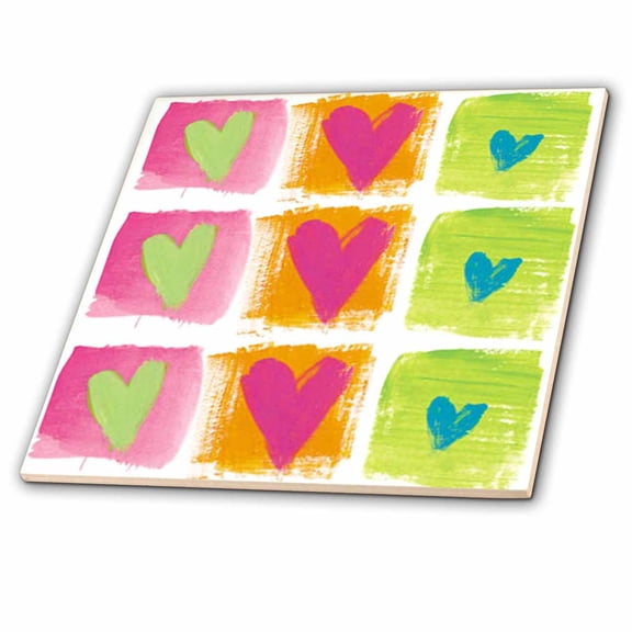 3dRose, All Hearts, 4 Inch Ceramic Tile