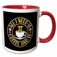 thumbnail image 1 of 3drose, All I Need Is Coffee and Pi Funny Gift for Math Teachers, Students, 15oz Two-tone Red Mug, 1 of 6