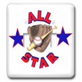 thumbnail image 1 of 3dRose, All Star Baseball Player Graphic Sports Design, double toggle switch, 1 of 1