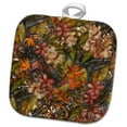 thumbnail image 1 of 3dRose, Aloha Copper Hibiscus Flower Jungle Tropical Floral Hawaii Pattern, 8x8 Potholder, 1 of 1