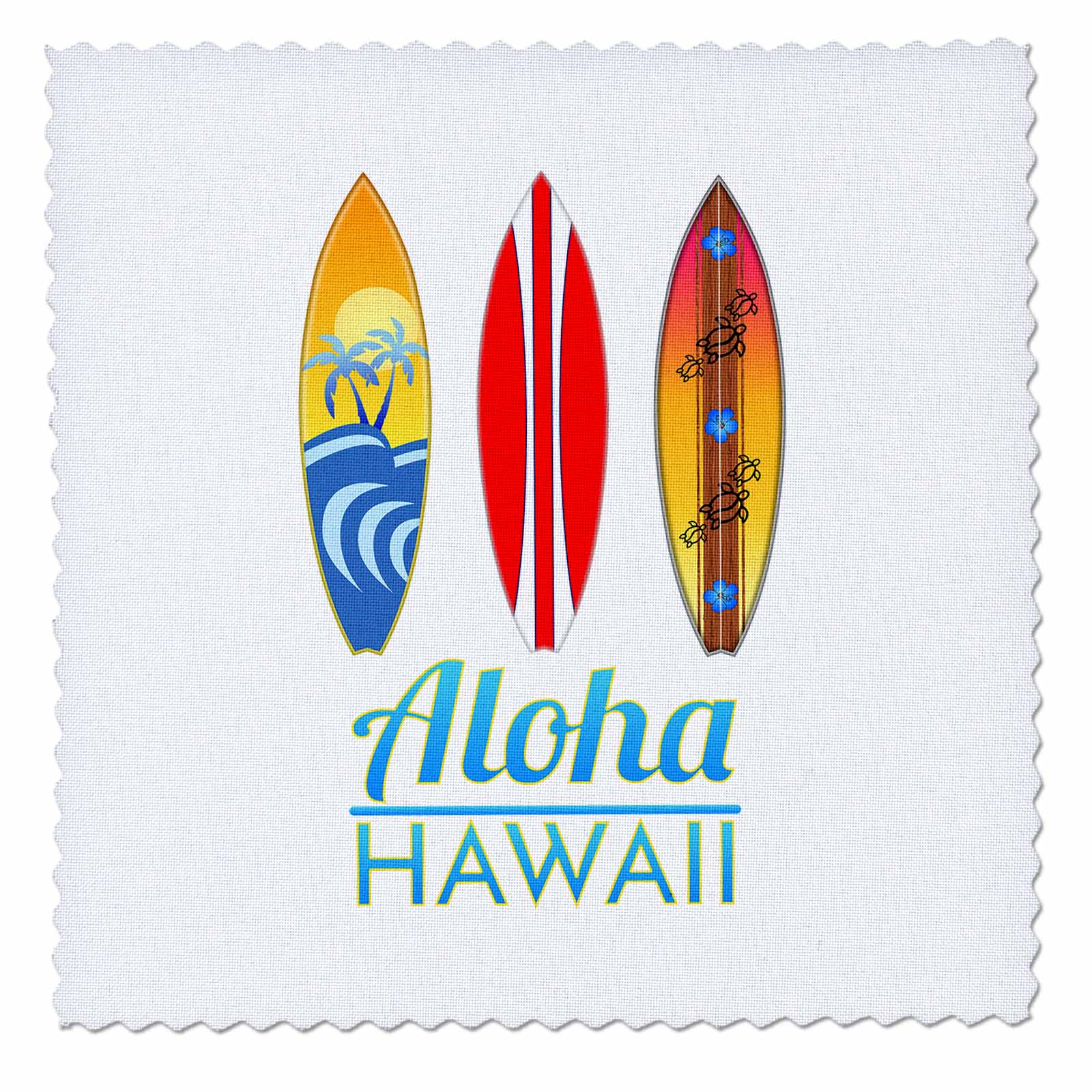 3dRose, Aloha from Hawaii with three vintage surfboards for any surfer ...