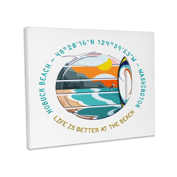 3dRose, American Beaches - Hobuck Beach, Clallam County, Washington Gift, Museum Grade Canvas Wrap 10x8
