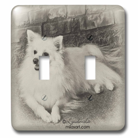 3dRose, American Eskimo Dog, double toggle switch
