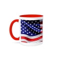 thumbnail image 1 of 3dRose, American Flag, 15oz Two-Tone Red Mug, 1 of 3