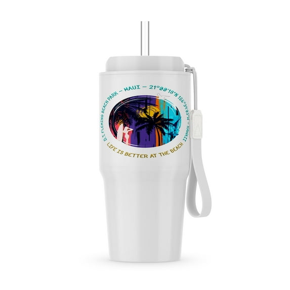 American Beaches - D.T. Fleming Beach Park, Maui, Hawaii Summer Gift, 20oz Tumbler