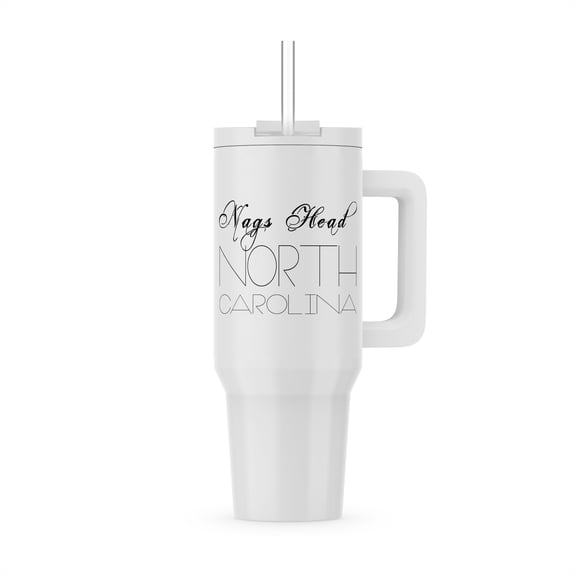 American Beaches. Decorative Text Nags Head, North Carolina, 30oz Tumbler