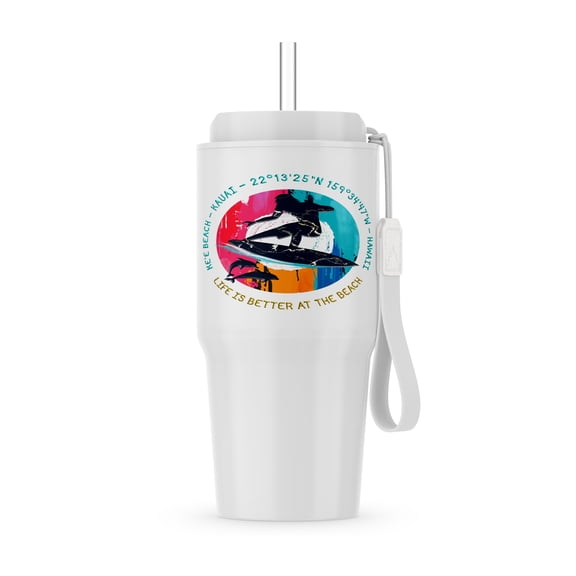 American Beaches - Kee Beach, Kauai, Hawaii Chic Family Memory Gift, 20oz Tumbler