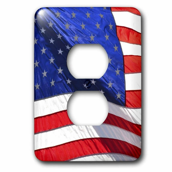 3dRose, Americana American Flag - USA - Patriotic - Photography, 2 plug outlet cover