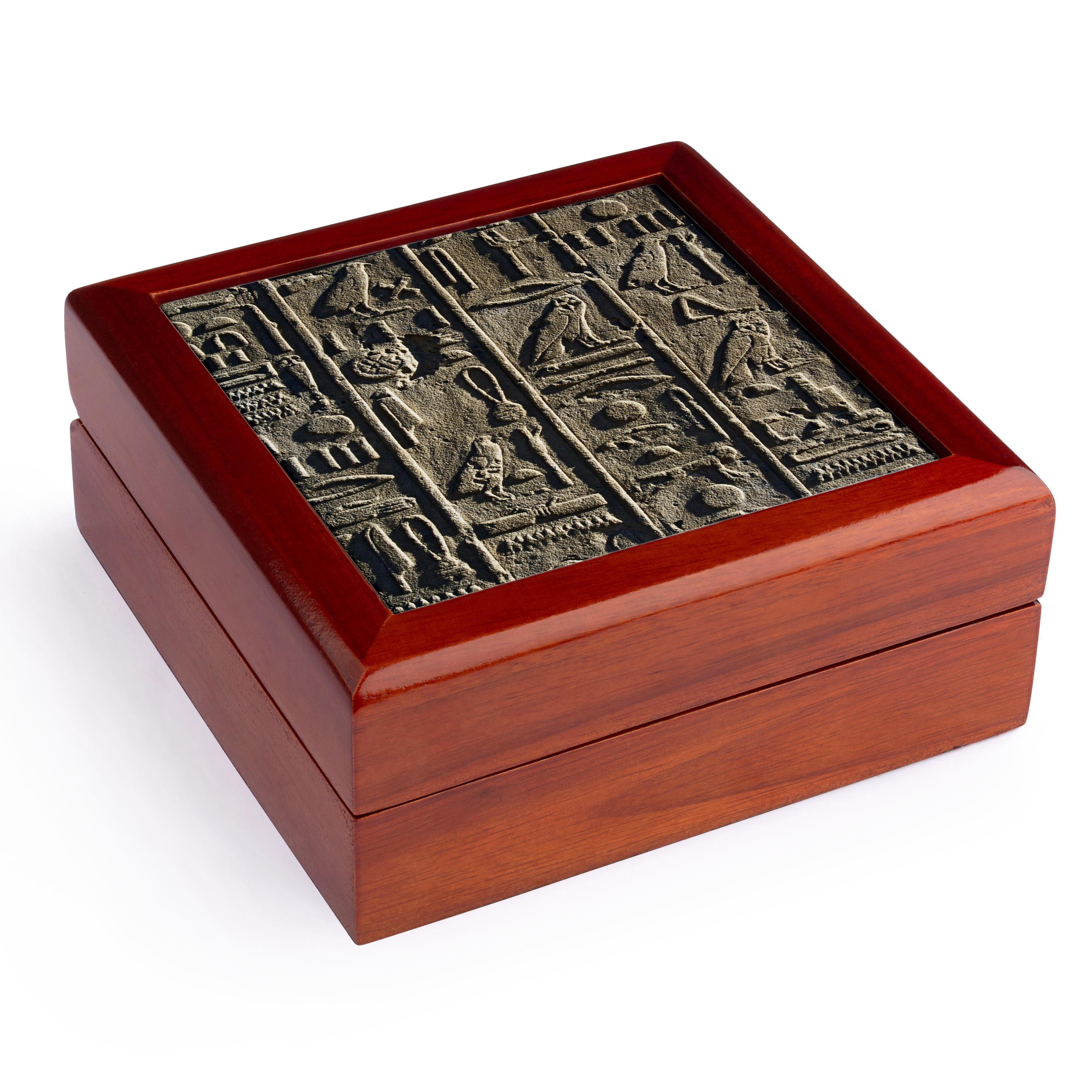 3dRose Egyptian Hieroglyphs Ceramic Tile - 4x4 Inch, High Gloss, For Backsplash Or Decor