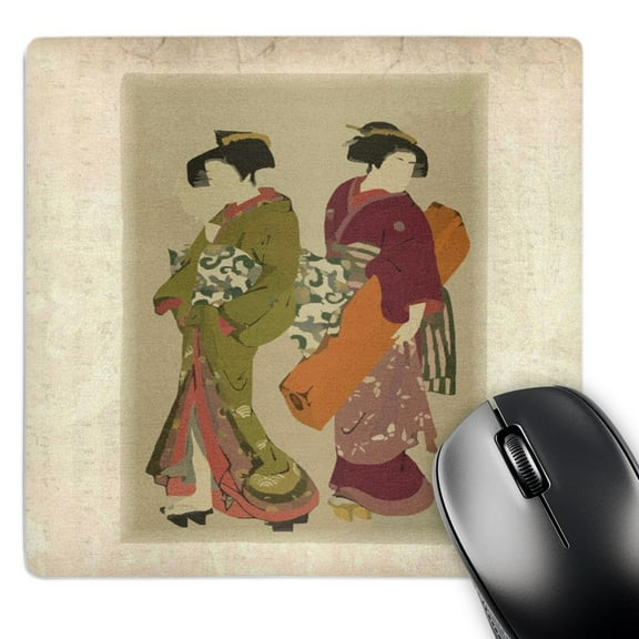 3dRose, Ancient Japanese Art of Geisha n Servant, MousePad