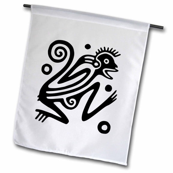 3dRose, Ancient Mexican Motif, 12 x 18 inch Garden Flag