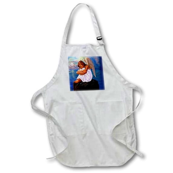 3dRose, Angel, Full Length Apron with Pockets 22w x 30l