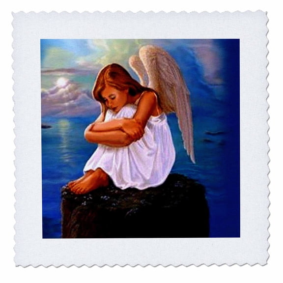 3dRose, Angel, 10x10 inch quilt square