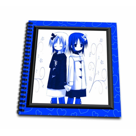 3dRose, Anime Twins, Drawing Book 8 x 8 inch