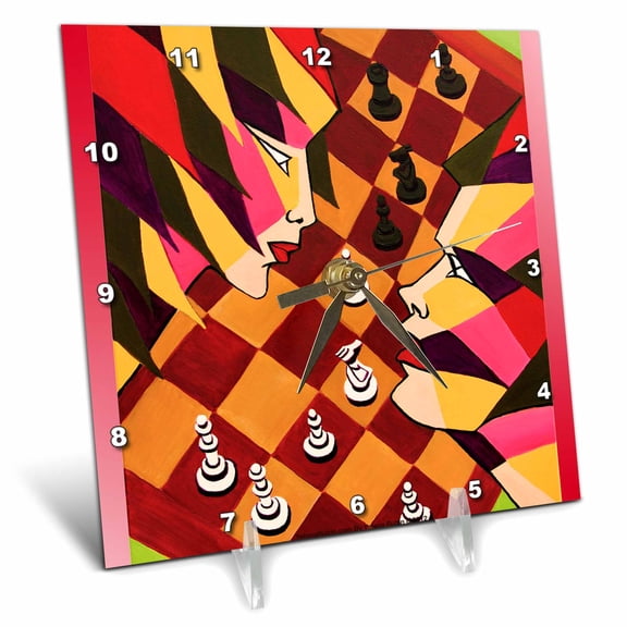 3dRose, Anybody as chess players can appreciate Competition not just about the board game but game of life, 6x6 Desk Clock