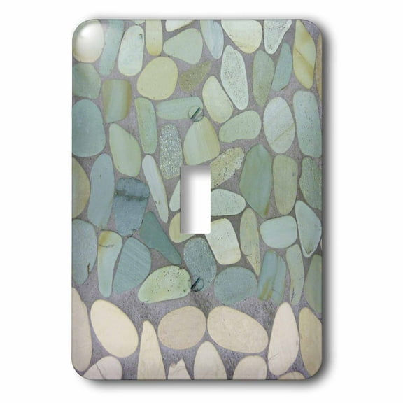 3dRose, Aqua Ivory and Mint Green Stones, single toggle switch