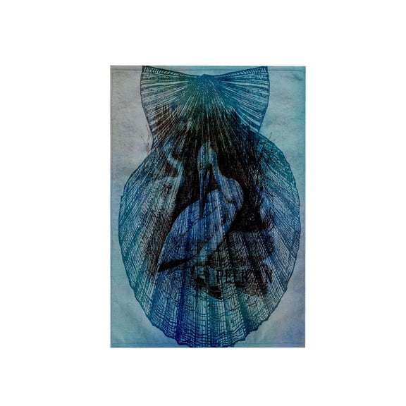 3dRose, Aqua Pelican in a Seashell Beach Theme Art, 15x22 Hand Towel