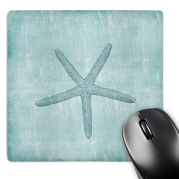3dRose, Aqua Starfish Abstract beach theme, MousePad