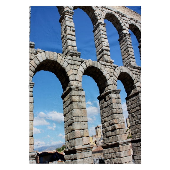 3dRose, Aqueduct of Segovia, Famous Roman Aqueduct Segovia, Spain, 22x30 Bath Hand Pool Towel