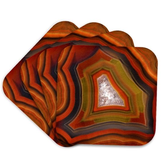 3drose, Argentina. Condor Agate Stone Pattern - Sa01 Bja0045 - Jaynes Gallery, Set of 4 Coasters - Soft