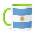 thumbnail image 1 of 3dRose, Argentina Flag, 11oz Two-Tone Green Mug, 1 of 7