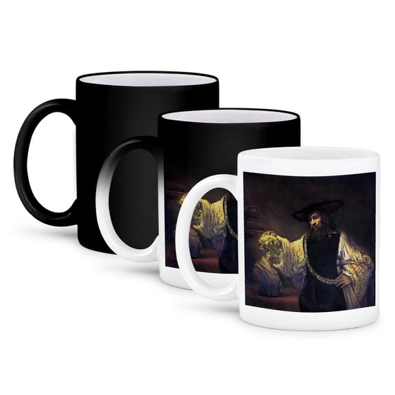 3dRose, Aristotle Contemplating the Bust of Homer by Rembrandt, 11oz Magic Transforming Mug