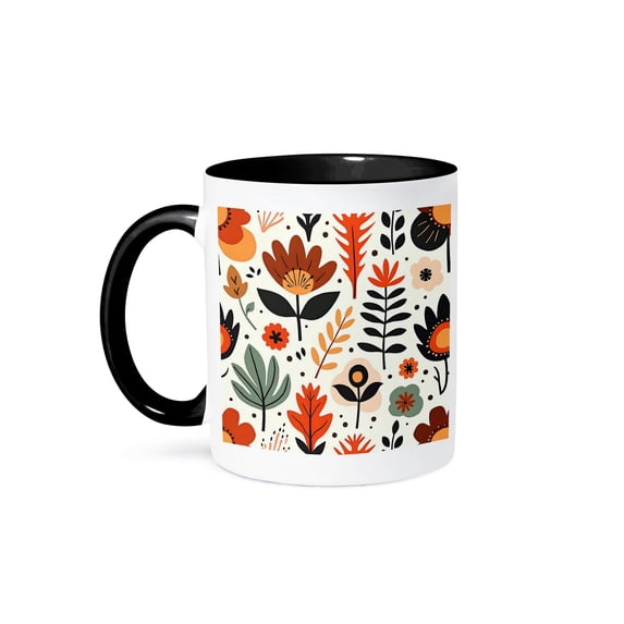 3drose, Arizona Saguaro Cactus Mid-century Modern Style, 11oz Two-tone Black Mug