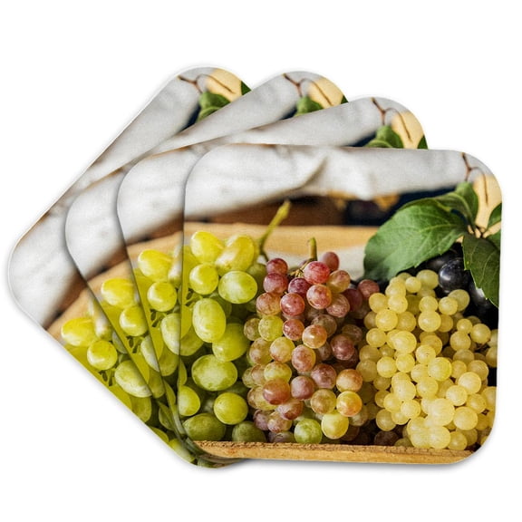 3drose, Armenia, Yerevan. Farmers Market. Grapes., Set of 4 Coasters - Soft