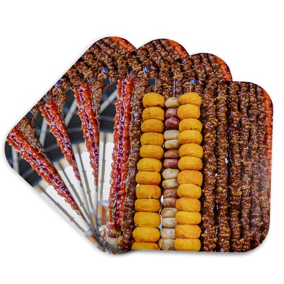 3drose, Armenia, Yerevan. Farmers Market. Sweets., Set of 4 Coasters - Soft
