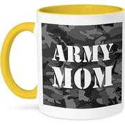 3dRose Army Mom Grey Camouflage Ceramic Mug, 11-Ounce