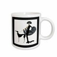 thumbnail image 1 of 3drose, Art Deco Lady with Dog, 11oz Mug, 1 of 6