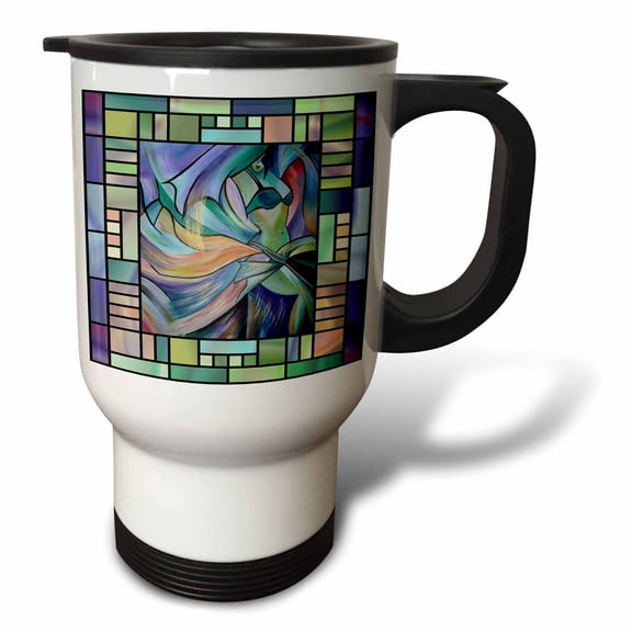 3drose, Art Deco Dancer - Dance, Dancing, Belly Dance, Bellydance, Oriental Dance, Middle Eastern Dance,, 14oz Stainless Steel Travel Mug