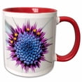 thumbnail image 1 of 3drose, Artistic African Daisy Macro Abstract, 15oz Two-tone Red Mug, 1 of 6
