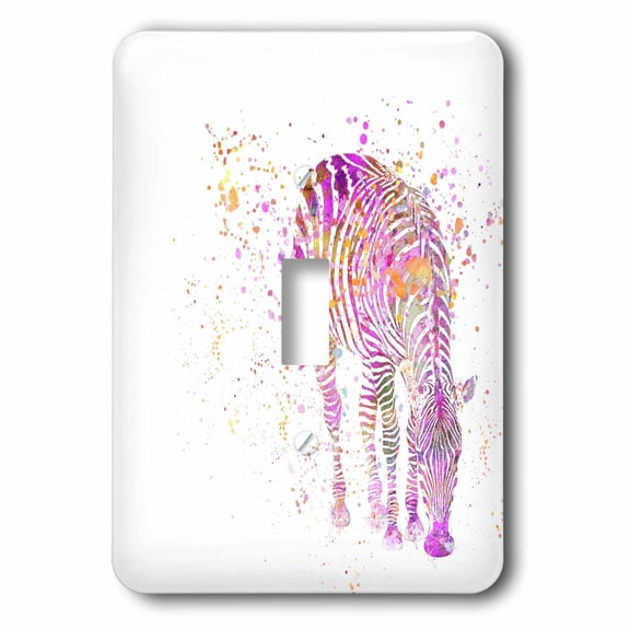 3dRose, Artsy zebra illustration, single toggle switch