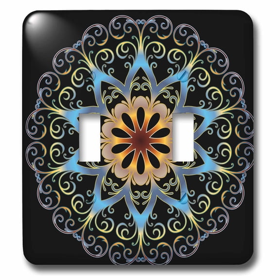 3dRose, Asia Buddha Mandala Symbol, double toggle switch