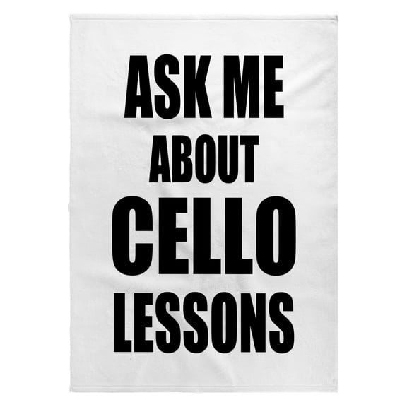 3dRose, Ask me about Cello lessons self-promotion promotional advertise advertising music teacher marketing, 22x30 Bath Hand Pool Towel