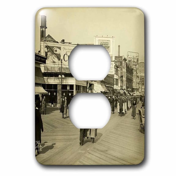 3dRose, Atlantic City in 1922, 2 plug outlet cover