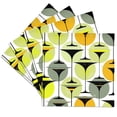 thumbnail image 1 of 3drose, Atomic Fifties Inspired Martinis in Grey, Lime, Cream, and Yellow, Set of 4 Ceramic Tile Coasters, 1 of 7