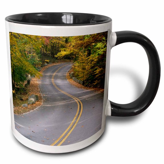 3drose, Autumn, Harriman State Park, New York - Us33 Rkl0013 - Raymond Klass, 11oz Two-tone Black Mug
