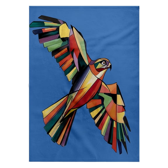 3dRose, Awesome Cool Colorful Flying Hawk Abstract Art Nature, 22x30 Bath Hand Pool Towel