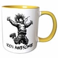 thumbnail image 1 of 3drose, Awesome Kid Design, 11oz Two-tone Yellow Mug, 1 of 6