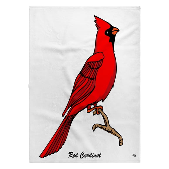 3dRose, BIRDS red cardinal 3 on white, 22x30 Bath Hand Pool Towel