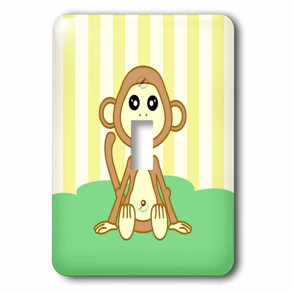 3dRose, Baby Animals – Monkey, single toggle switch