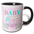 thumbnail image 1 of 3drose, Baby Shower - Cute Twin Elephants Pink and Blue, 15oz Two-tone Black Mug, 1 of 6