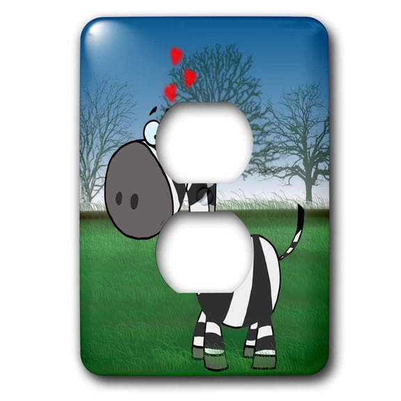 3dRose, Baby Zebra on Scenery Background, 2 plug outlet cover
