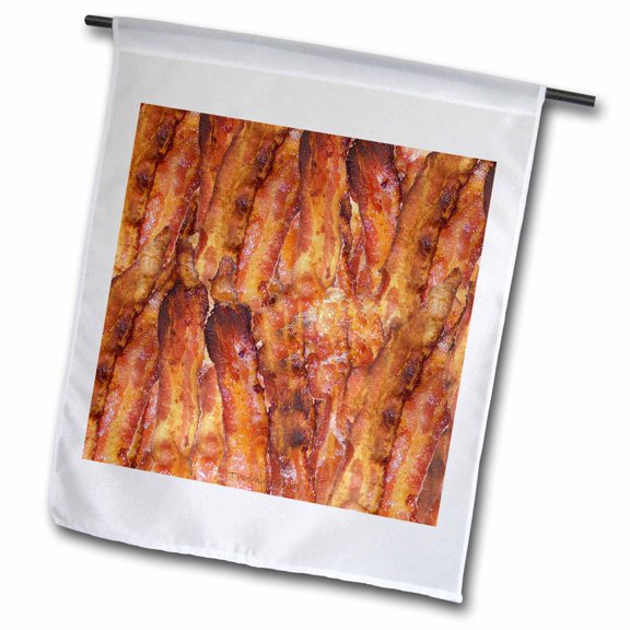3dRose, Bacon Background, 12 x 18 inch Garden Flag