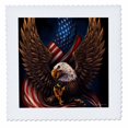 thumbnail image 1 of 3dRose, Bald eagle with and American Flag between its talons, 12x12 inch quilt square, 1 of 1