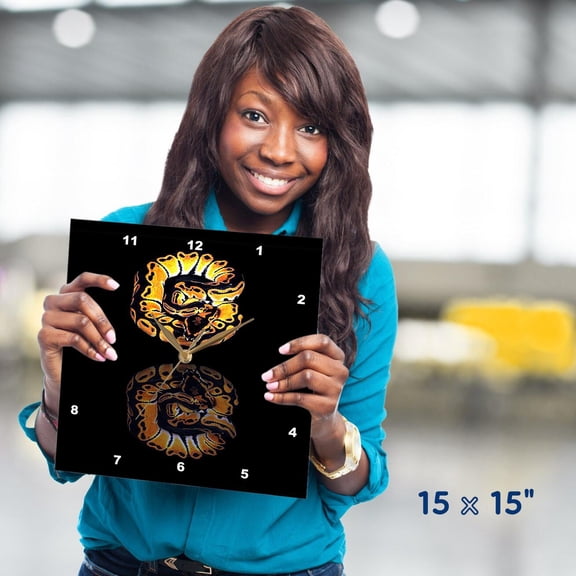 3dRose, Ball Python, 15x15 Wall Clock