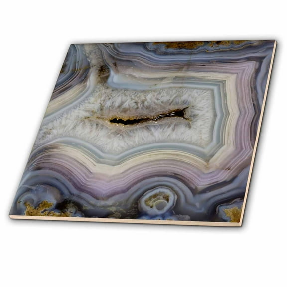 3dRose, Banded Agate, abstract pattern, 12 Inch Ceramic Tile
